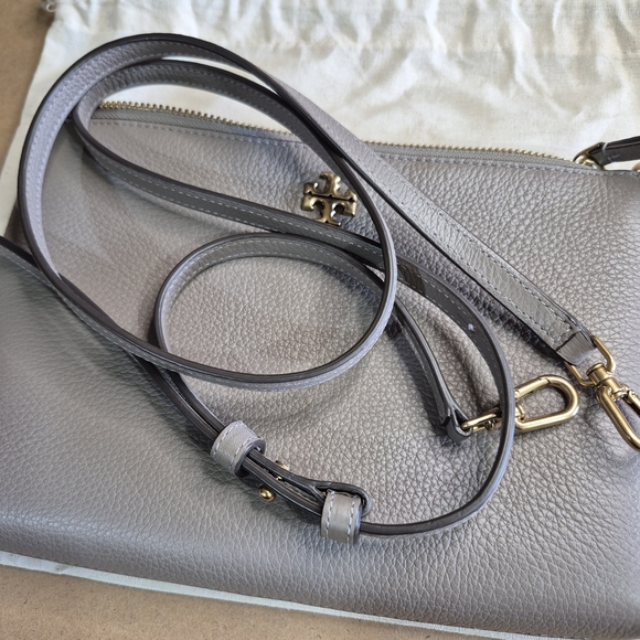 Tory Burch Gray Leather Clutch - Picture 4 of 9